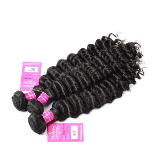 Deep Wave Human Hair Weave Bundles Deals