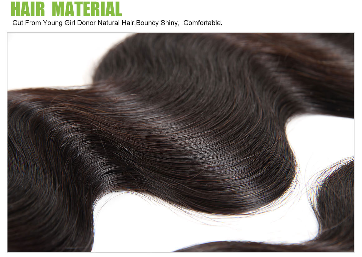 Ms Aloe Hair Brazilian Virgin Human Hair Body Wave 4 Bundles With Lace Frontal 13x4 Ear to Ear Frontal Closure With Baby Hair and Bundles 100% Unprocessed Human Hair Extensions Natural Color 6 body wave hair