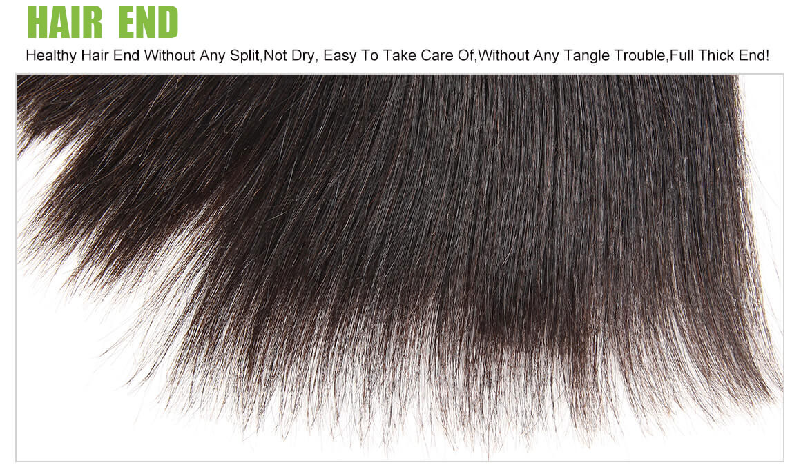 Ms Aloe 10A Grade Straight Hair 4 Bundles with 13×4 Lace Frontal Closure Brazilian Straight Human Hair Weave 4 Bundles with Ear to Ear Lace Frontal Virgin Hair weft with Closure 11 straight human hair end 04