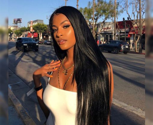 Brazilian Straight Hair 3 Bundles With Virgin Human Hair Lace Frontal
