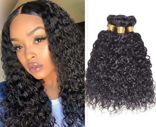 Indian Water Wave Hair Human Hair Weave Bundles Deals