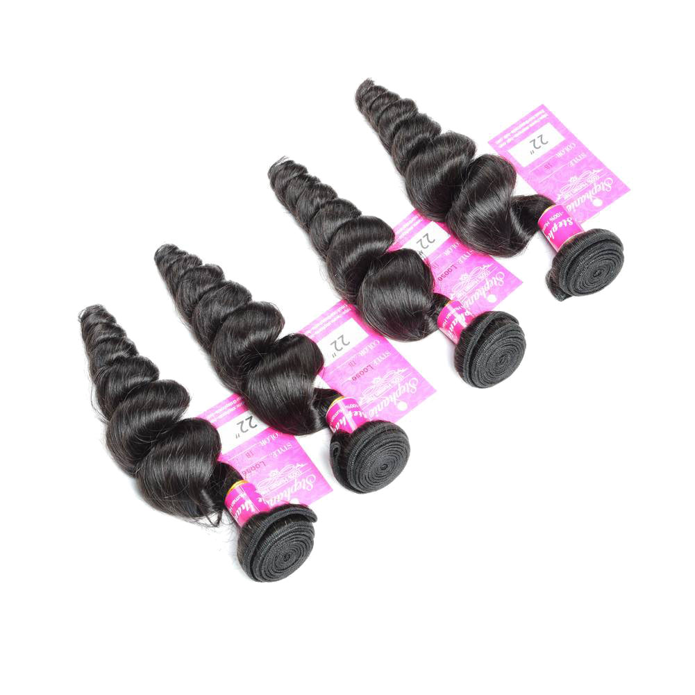 Ms Aloe Hair Grade 10A Peruvian Loose Wave 3 Bundles 300grams Unprocessed Human Hair Extensions Virgin Human Hair Natural Black 9 Loose Wave Hair Bundles Unprocessed Human Hair Weave 3