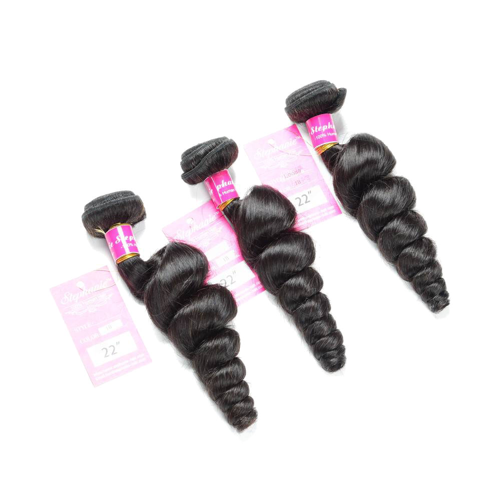 Ms Aloe Hair Grade 10A Peruvian Loose Wave 3 Bundles 300grams Unprocessed Human Hair Extensions Virgin Human Hair Natural Black 13 Loose Wave Hair Bundles Unprocessed Human Hair Weave 5