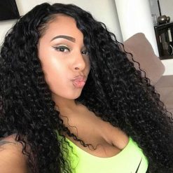 Peruvian Deep Wave Hair 4 Bundles With Lace Frontal Virgin Human Hair Weave Bundles Deals