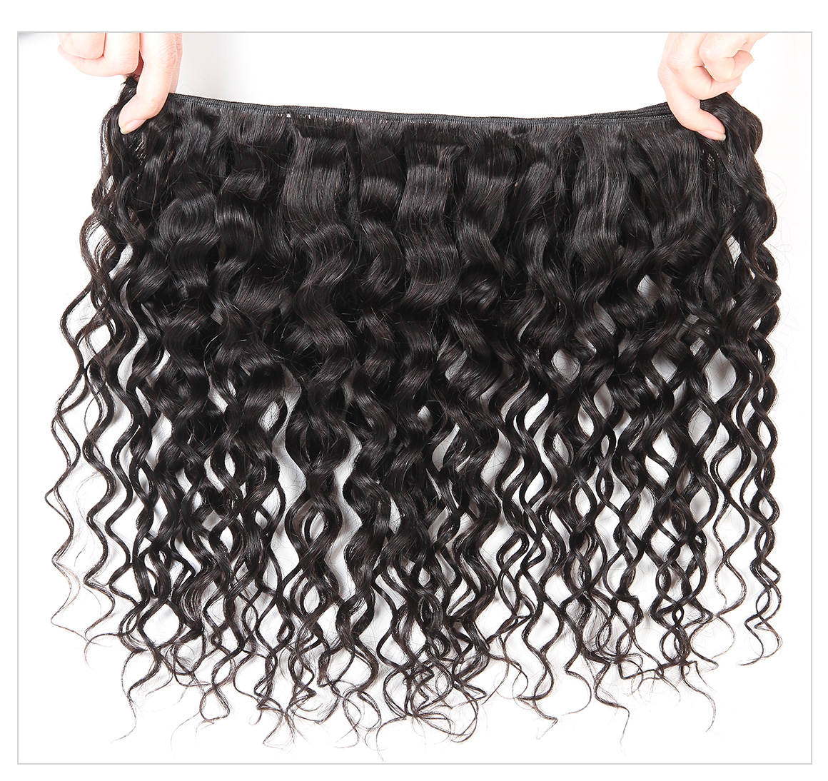 Indian Water Wave Hair 4 Bundles With Lace Frontal Closure Wet and Wavy Human Hair 4 Bundles With 13*4 Closure Unprocessed Virgin Hair Bundle Deals 8 water wave bundles