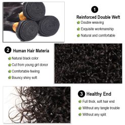 Ms Aloe Hair Brazilian Curly Hair Virgin Hair With Closure 100% Human Hair 3 Bundles With Closure Jerry Curly 10 Curly Weave Virgin Human Hair Bundles 1