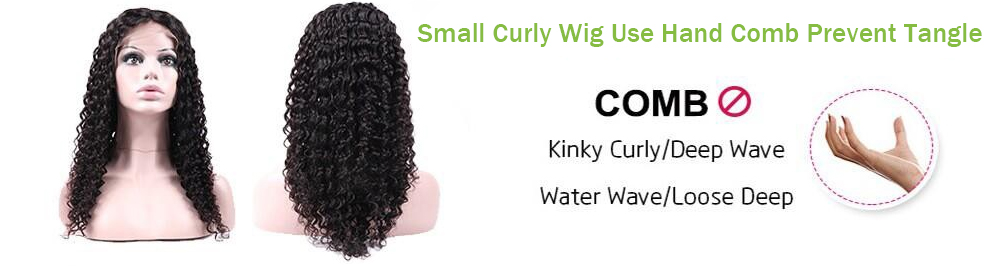 Glueless HD Lace Wigs Water Wave Glueless Lace Front Wigs Human Hair Wigs With Baby Hair 16 Small Curly Wig Use Hand Comb Prevent Tangle