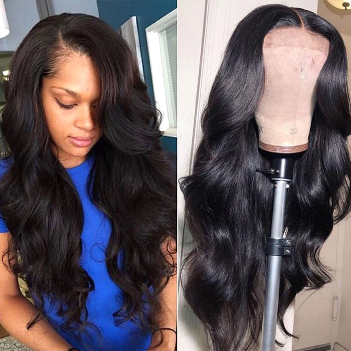Body Wave 360 Lace Wig Pre Plucked Natural Hairline With Baby Hair