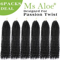 Passion Twist Hair 18inch Black Water Wave Crochet Hair