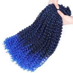 Passion Twist Hair Blue Ombre Water Wave Crochet Hair