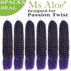 Passion Twist Hair Purple Ombre Water Wave
