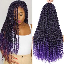 Passion Twist Hair Purple Ombre Water Wave