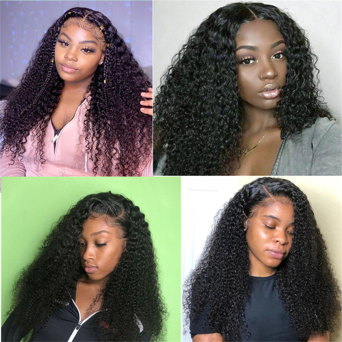 Curly 4x4 Lace Closure Wigs