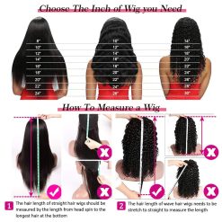 Loose Wave 4x4 Lace Closure Wig Human Hair Lace Front Wigs With Baby Hair Human Hair Wigs Wavy For Women Natural Color 9 Hair measurement