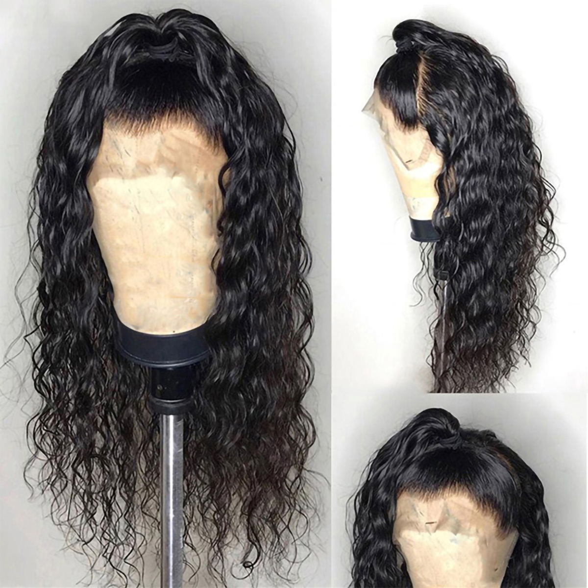 Glueless Water Wave Lace Closure Wig Human Hair Brazilian Virgin Hair Water Wave 4x4 Lace Closure Wig With Baby Hair 8 Water Wave 4x4 Lace Closure Wig