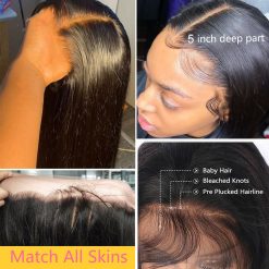 Straight Hair 5x5 Lace Closure Wigs