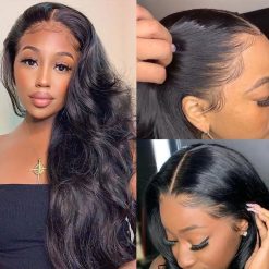 Body Wave Glueless Lace Front Wigs 13x4 Lace Front Wig With Baby Hair Pre-plucked Virgin Human Hair Wigs 12 Body Wave Glueless Lace Front Wigs