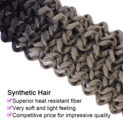 Curly Crochet Hair Grey Ombre