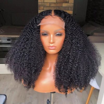 Long Curly Glueless Wigs Human Hair Lace Front Wigs 22 Curly Glueless Wigs