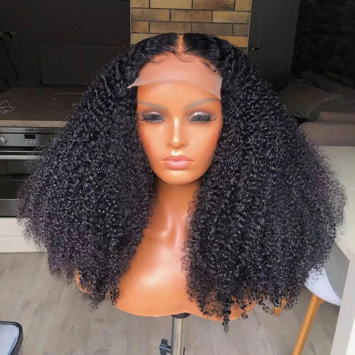 Long Curly Glueless Wigs Human Hair Lace Front Wigs 4 Curly Glueless Wigs