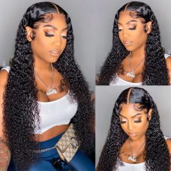 Long Curly Glueless Wigs Human Hair Lace Front Wigs 7 Curly HD Lace Front Wigs