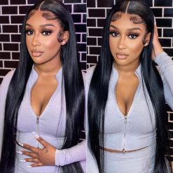 Straight Human Hair HD Lace Front Wigs