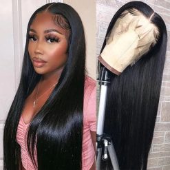 Straight Human Hair HD Lace Front Wigs