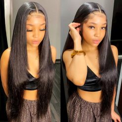 High Quality Straight Glueless Human Hair Wigs Natural Hairline Lace Front Wigs Human Hair 7 Straight Human Hair HD Lace Front Wigs 5