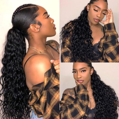 Glueless HD Lace Wigs Water Wave Glueless Lace Front Wigs Human Hair Wigs With Baby Hair 22 Water Wave Glueless Lace Front Wigs
