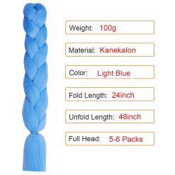 Light Blue Braiding Hair