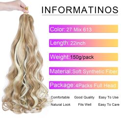 French Curly Braiding Hair Long Pre Stretched Bouncy Braiding Hair 22inch Loose Wavy Braiding Hair Green Ombre Spanish Curly Braids Hair for Black Women 4Pack 150g/pack, 1B/Green 24 French Curly Braiding Hair 9