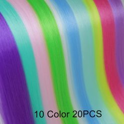 Straight Synthetic Hairpiece Highlights Clip in Hair Extensions