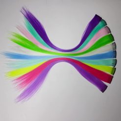 20 Pcs Glow in the Dark Hair Extensions Clip in Hair Extensions Colroful Luminous Hair Piece 22inch Straight Synthetic Hairpiece Highlights Clip in Hair Extensions for Women Girls Kids 12 Straight Synthetic Hairpiece Highlights Clip in Hair Extensions