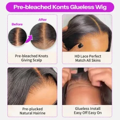 Pre-bleached Knots Straight HD Lace Frontal Wig 180% Density 6×5 Pre-cut Lace Wear & Go Glueless Wig 16 Body-Wave-Wear-&-Go-Glueless-Wigs-5