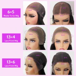 Pre-bleached Knots Straight HD Lace Frontal Wig 180% Density 6×5 Pre-cut Lace Wear & Go Glueless Wig 19 Straight HD Lace Frontal Wig