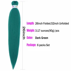 Dark Green Braiding Hair