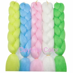 Luminous Rainbow Braiding Hair