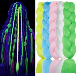 Luminous Rainbow Braiding Hair