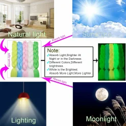 Luminous Rainbow Braiding Hair