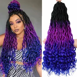 Home Page 32 Ombre Purple Blue Faux Locs